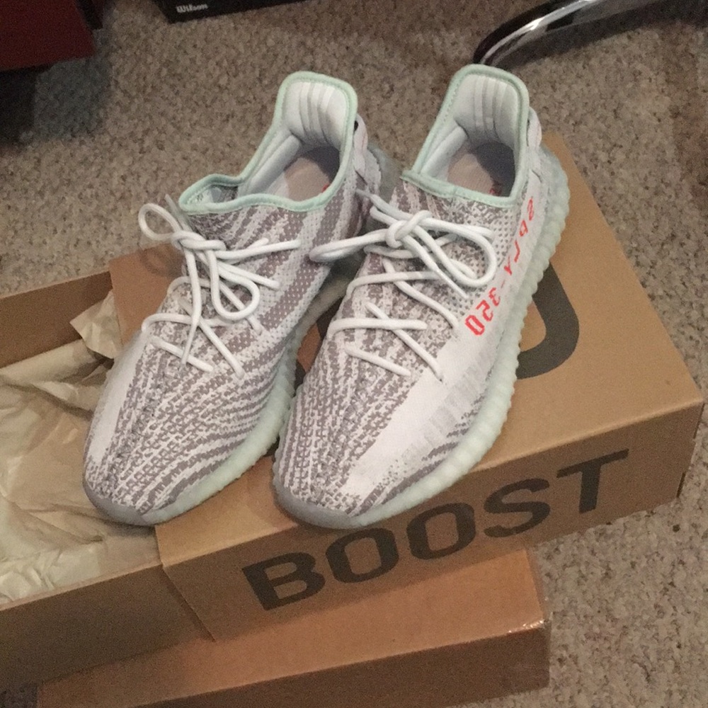 Yeezy 350 blue tint